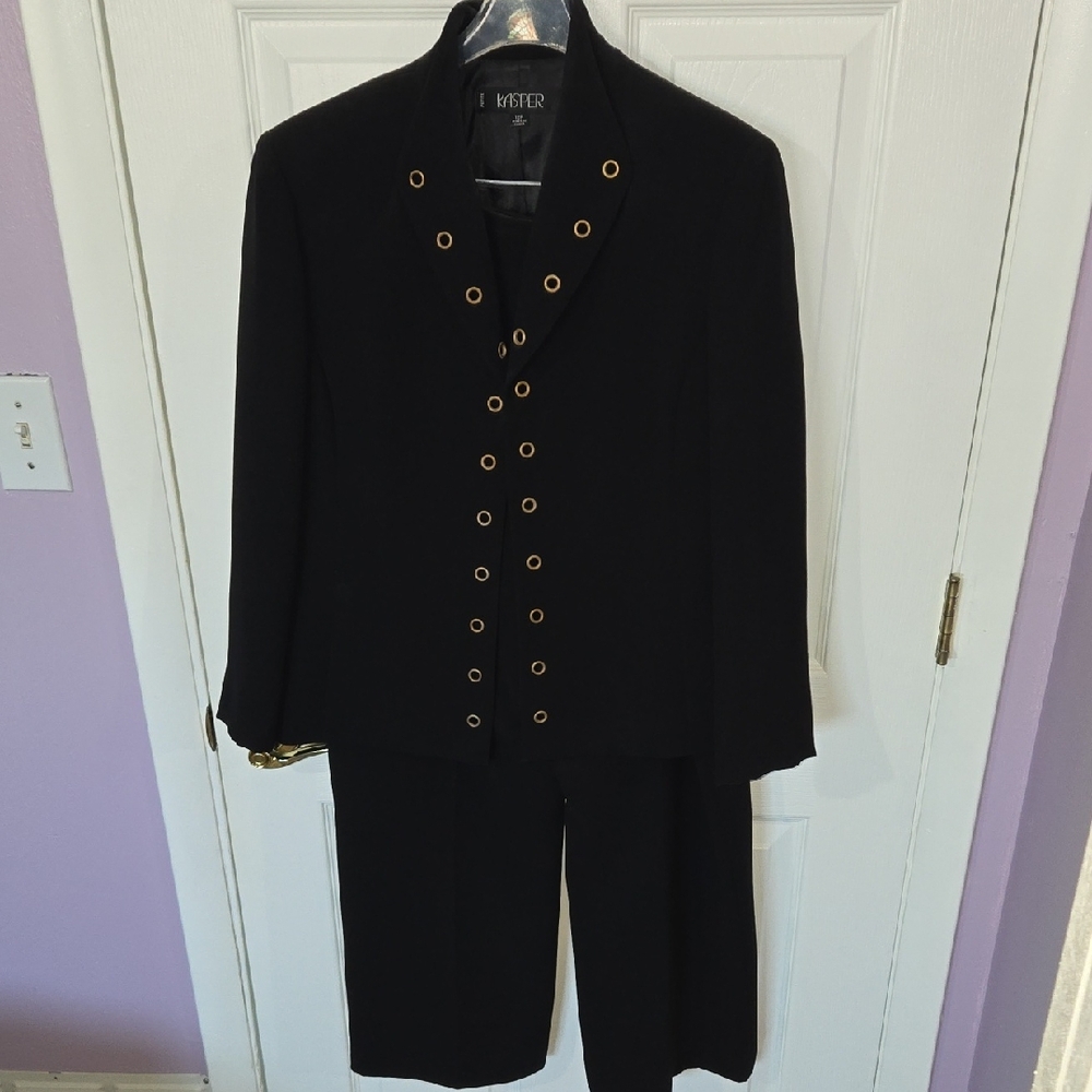 Kasper Classic Black 3 Piece Suit
